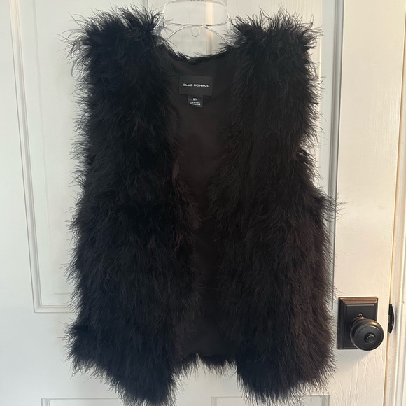 Club Monaco Violet Feather Vest in Black size S - Picture 1 of 4